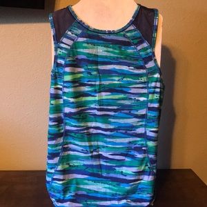 Lululemon green and blue sleeveless tank
